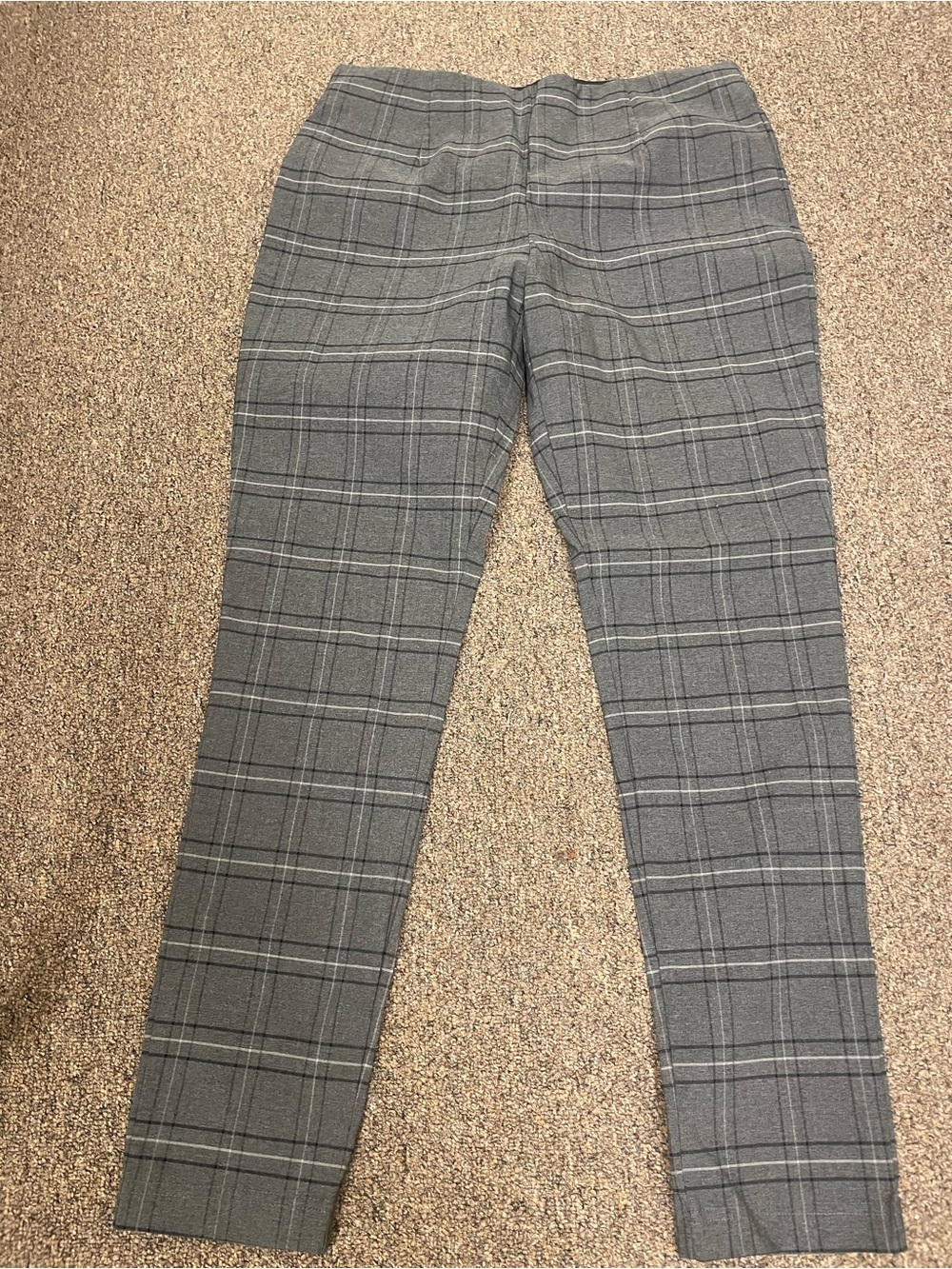 Calvin Klein Gray Plaid Trousers